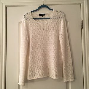Jones New York Crochet Long Sleeve Sweater